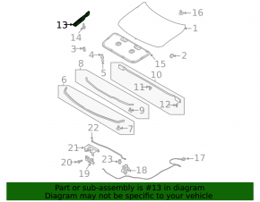 Right hood hinge for Mazda MX-30 22-26