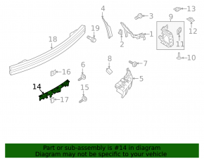 Rear bumper mount central Ford Mustang mk6 15 - broken