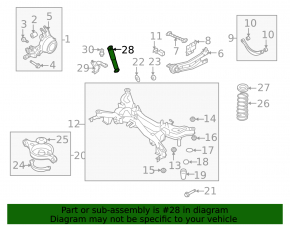 Rear right shock absorber Mazda6 03-08