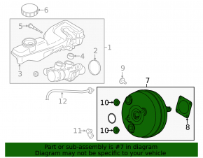 Vacuum Booster Ford Fusion mk5 17-20 AWD