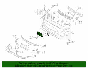 Front number plate area Ford Mustang mk6 18-