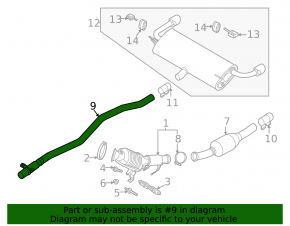 Exhaust line middle part Ford Escape MK4 23- 1.5T FWD