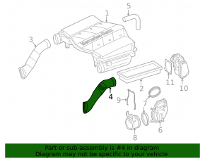Air duct left Mercedes W164 ML X164 GL petrol
