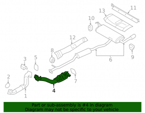 The exhaust pipe, middle section with a catalytic converter, is rusty on a 16-20 Nissan Rogue.
