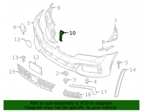 Front bumper trim central BMW 7 G11 G12 16-19 for camera