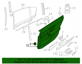Door trim card rear right BMW 7 G12 16-22 without curtain, leather, beige