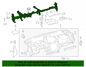 Toyota Camry V50 12-14 USA Torpedo Reinforcement Pipe
