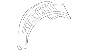 Lexus Hs250h 10-12 right rear fender liner, fabric
