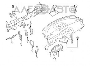 Torpedo front panel without AIRBAG Nissan Murano z51 09-14 beige