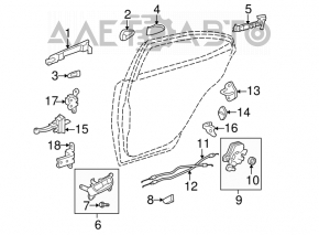 Lexus IS250 IS350 06-11 Rear Left Outer Door Handle Cap