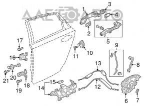 Honda Accord 18-22 rear right door lock