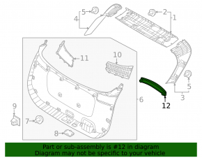 Kia Sportage 23-26 black inner trunk handle