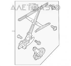 Front right window lifter with motor for Suzuki Kizashi 10-15