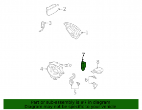 Airbag sensor, left door, Lexus RX300 98-03