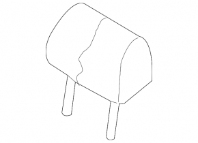 Headrest rear center Audi A4 B8 08-16 leather, black