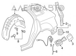 Rear left mudguard Audi Q3 8U 15