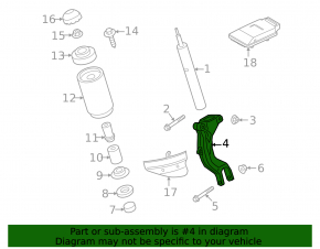 Front right shock absorber fork for Porsche Cayenne 19-23