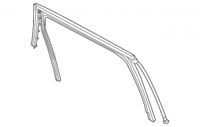 Rear left glass seal Porsche Cayenne 958 11-17