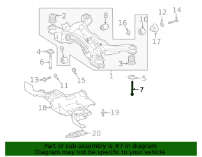 Rear subframe mounting bolt (4 pcs.) Mercedes H247 GLA 20-26