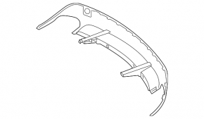 Mercedes CLA 17-19 rear bumper lip structure