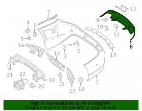 Mercedes CLA 17-19 rear bumper lip structure