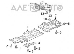 Front right underbody protection Mazda 6 13-21