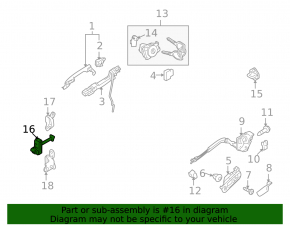 Front left door limiter Mazda6 09-13