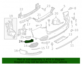 Rear bumper mount, outer right, Mazda CX-70 25-26