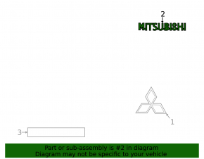Emblem inscription MITSUBISHI trunk door Mitsubishi Outlander Sport ASX 10-13