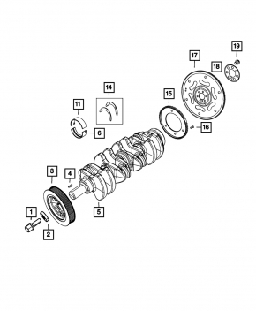 Chrysler 200 15-17 2.4 Crankshaft Pulley