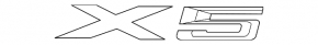 Emblem inscription X5 trunk door BMW X5 F15 14-18
