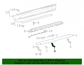 Lexus LX570 08-21 Central Right Step Sill Bracket
