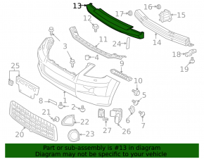 Lexus LX 08-11 front bumper absorber