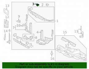 Front Right Fender Bracket Toyota Sequoia 08-16