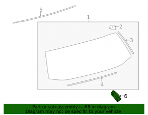Rear spoiler seal left Toyota Prius V 12-17