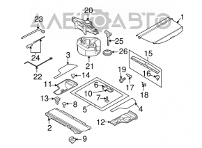 Subaru Outback 10-14 trunk curtain