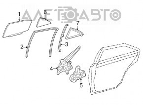 Rear left door glass guide for Toyota Camry v55 15-17 USA