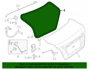 Nissan Altima 16-18 Trunk Lid Seal