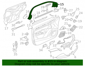 Door frame inner front right Audi Q3 8U 15-18 black
