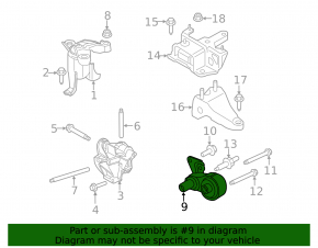 Engine mount rear Ford Fiesta 11-19 1.6