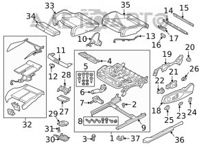 Left side driver's seat trim for Audi A4 B9 17-25, beige