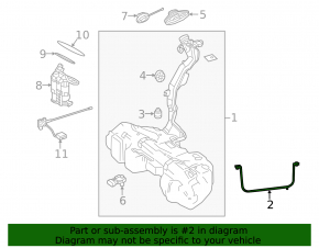 Fuel tank bracket left Mercedes C-class W205 300 15-21