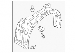 Front right fender liner Mitsubishi Galant 04-12
