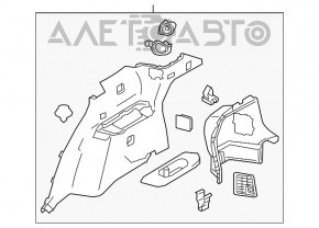 Left arch trim Mazda CX-9 16- without speaker