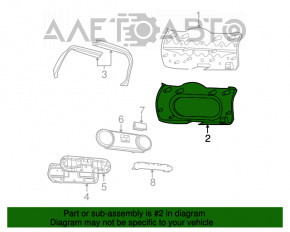Jeep Compass 11-16 trunk door trim, brown, for speakers