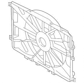 Radiator shroud diffuser assembly for Infiniti QX30 17-19