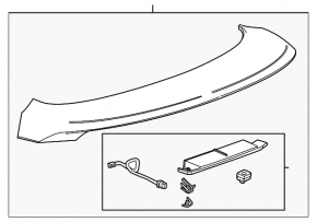 Chevrolet Volt 11-15 trunk spoiler without brake light