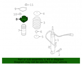 Shock absorber support rear left BMW X5 F15 14-18