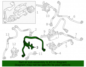 Cooling system hose Kia Niro 23-26 EV, on tee