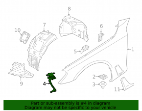Lower right wing bracket BMW 7 G11 G12 16-19